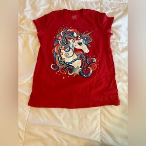 Americana unicorn shirt, size 14 children’s place F